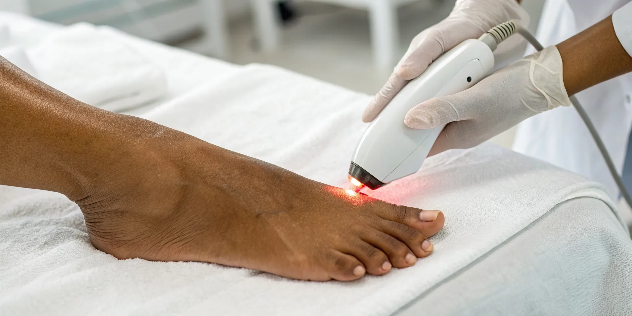 Laser therapy for diabetic foot ulcers.