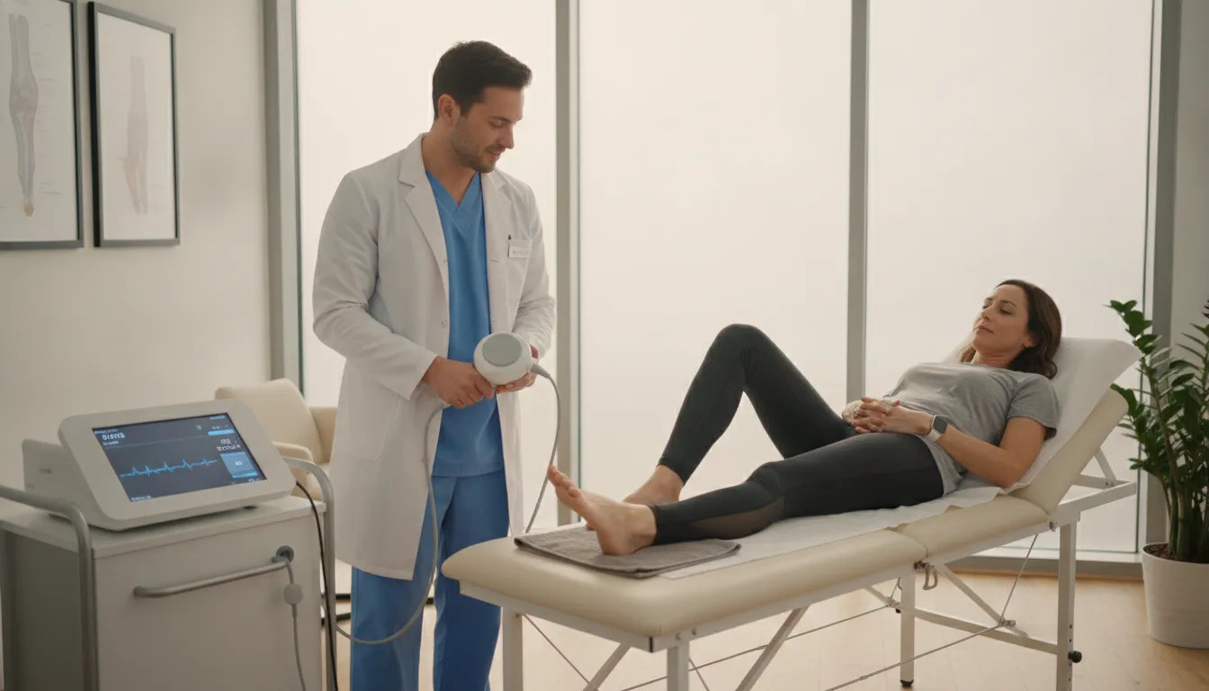 Shockwave therapy for plantar fasciitis in a podiatry clinic